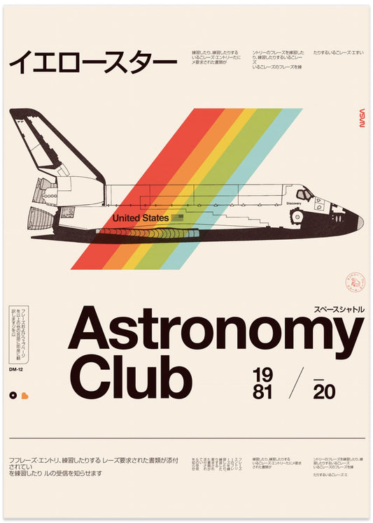 Astronomy Club ★★★ S - Art Print by Florent Bodart
