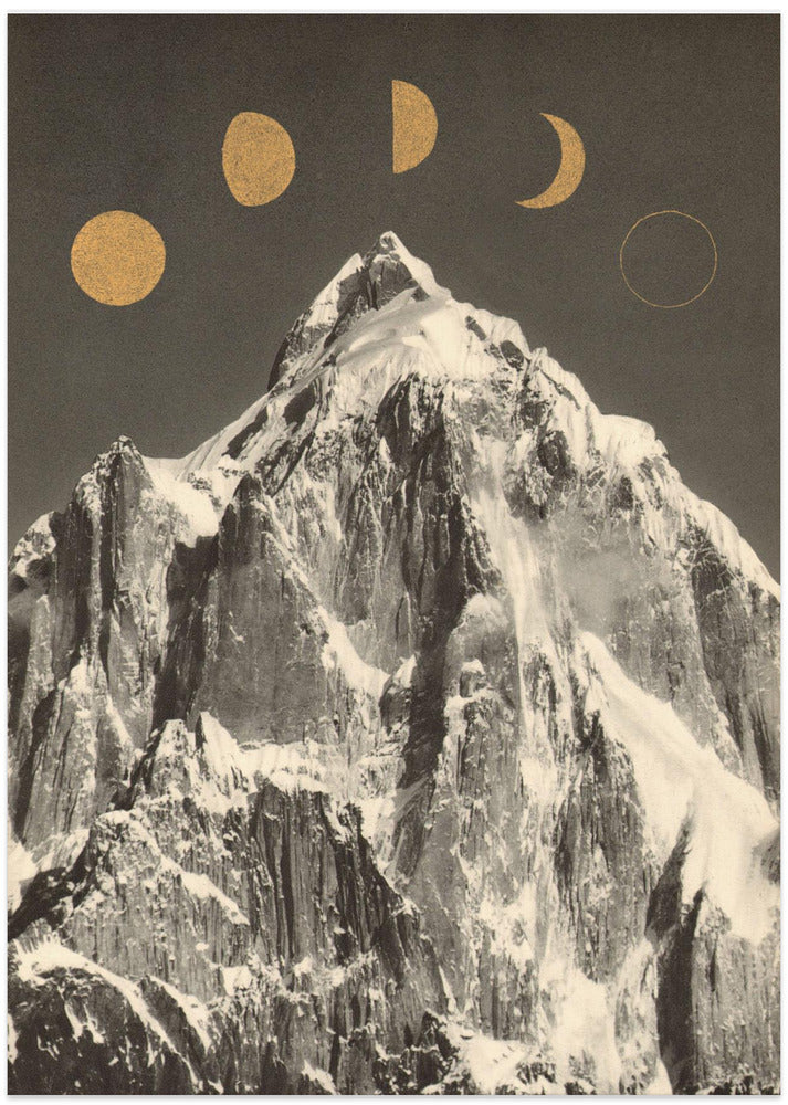Moon Phases ★★★ - Art Print by Florent Bodart