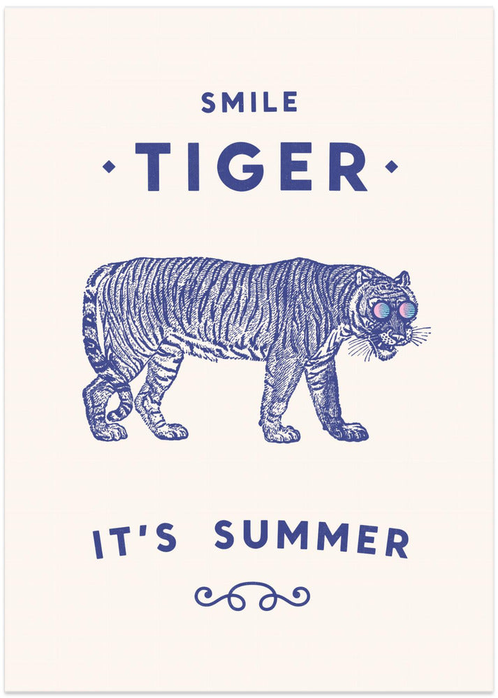 Smile Tiger - Art Print by Florent Bodart