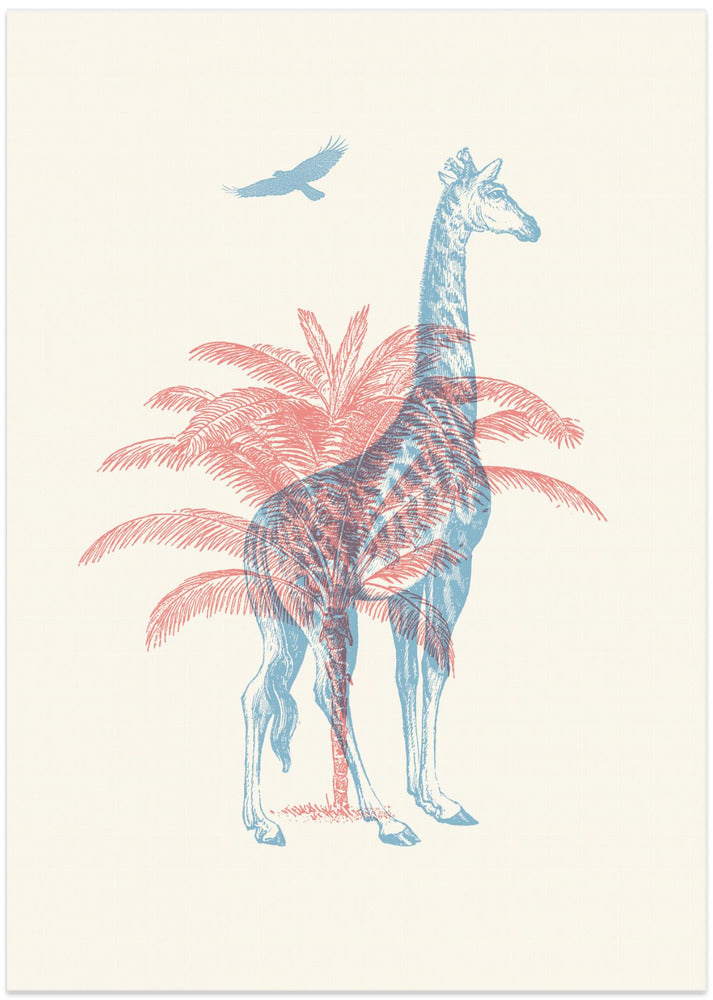 Giraffe - Art Print by Florent Bodart