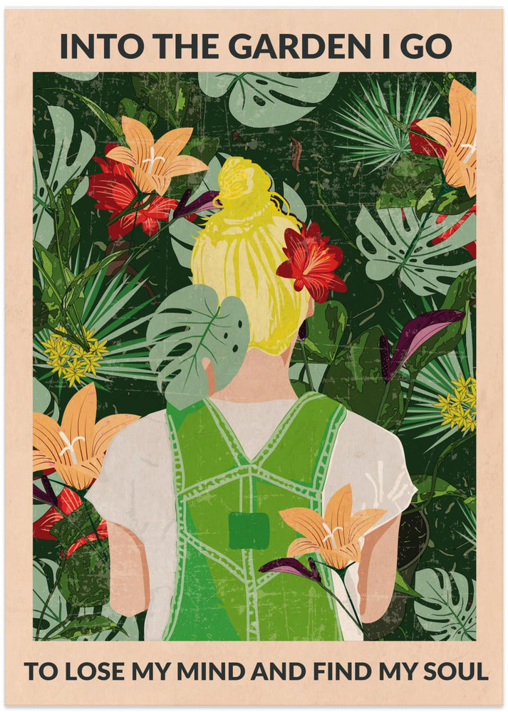 Into the Garden (blonde) - Art Print by WallChart Art Studio