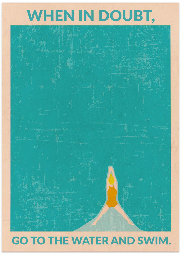 Open Water (blonde) - Art Print by WallChart Art Studio