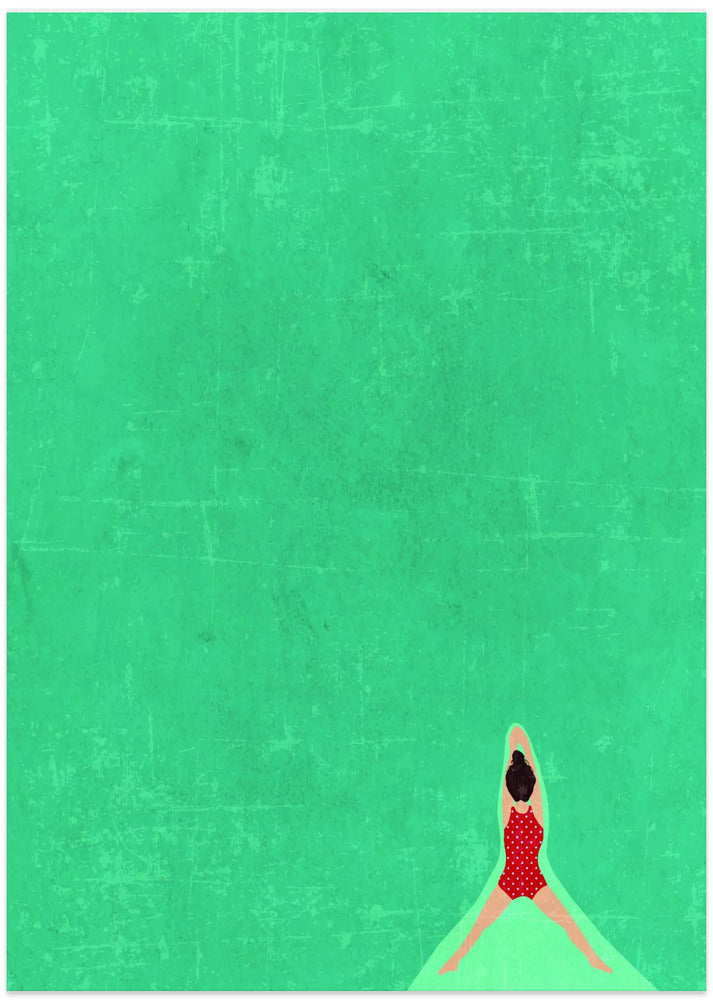 Open Water (brunette) - Art Print by WallChart Art Studio