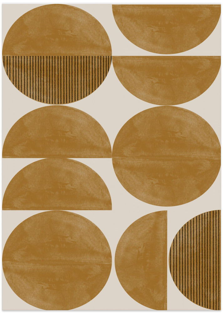 Golden Geometric Rhythm - Art Print by THE MIUUS STUDIO