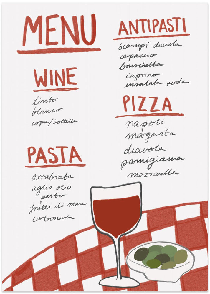 Italian Cuisine Delight - Art Print by Athene Fritsch