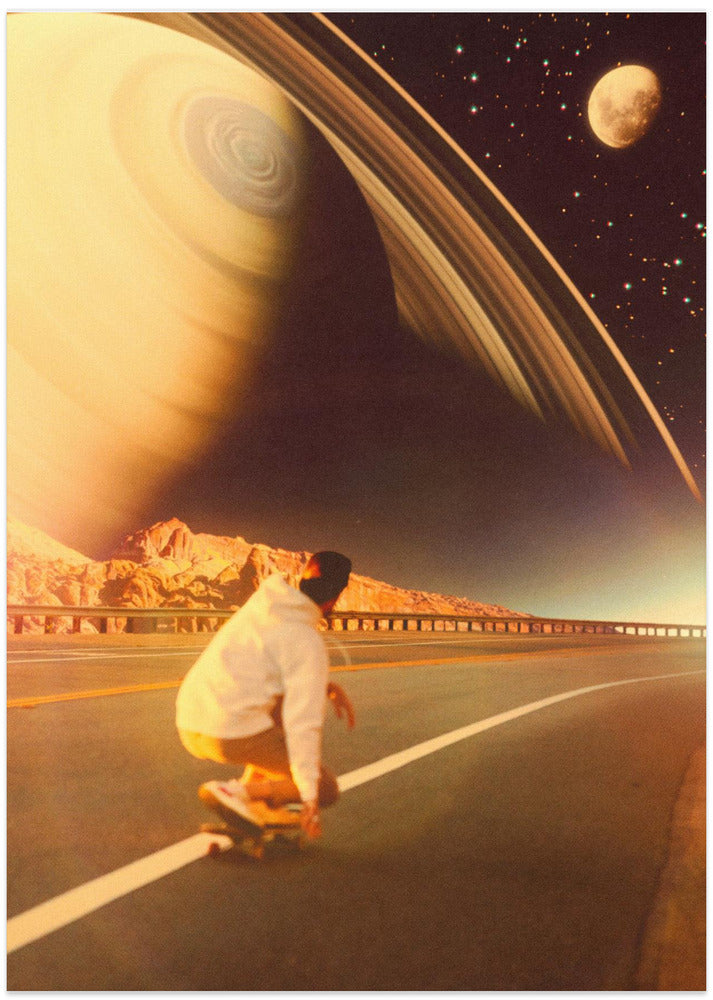 Space Sk8er - Art Print by Taudalpoi