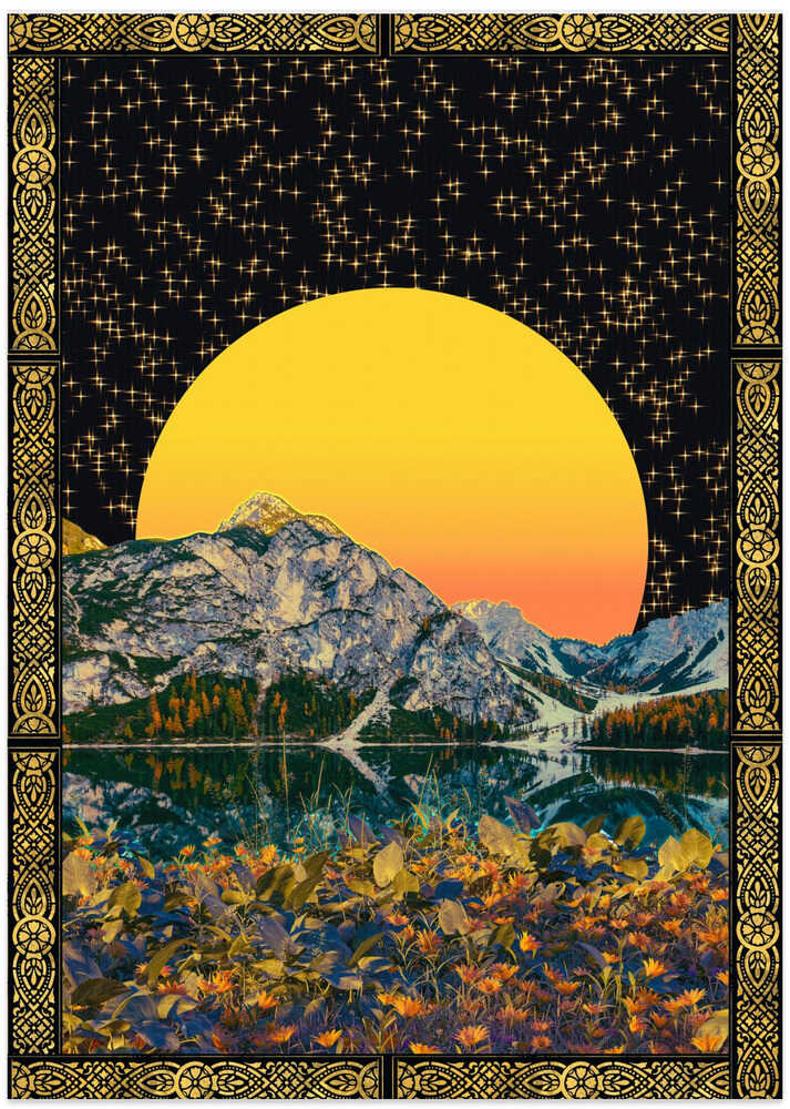 Moon &amp; Stars - Art Print by CosmoZach