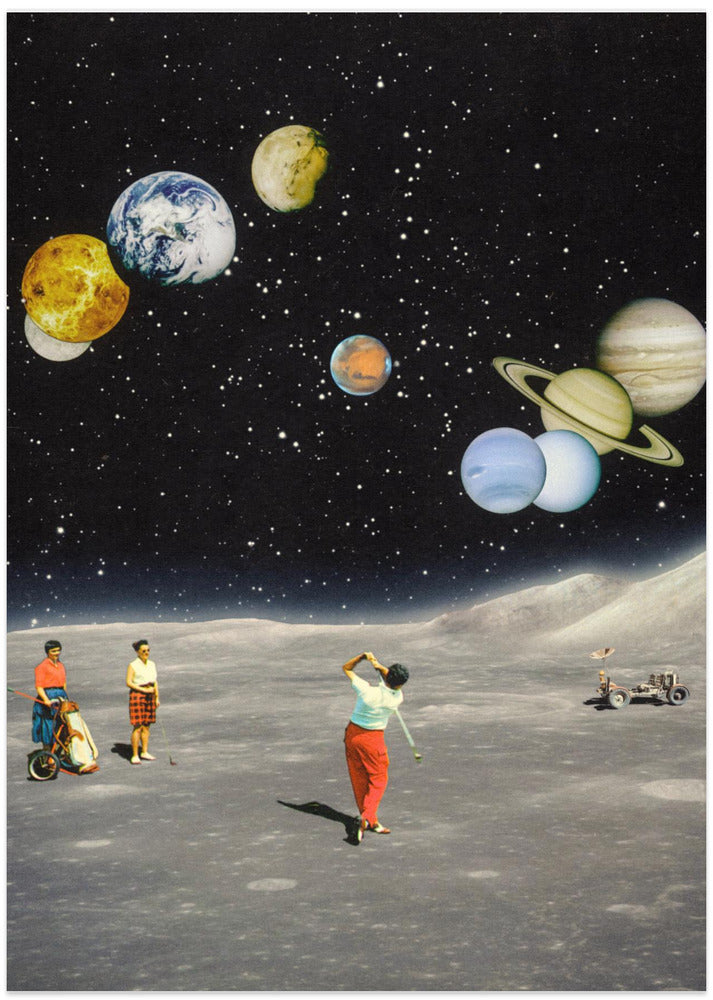 Space Golf - Art Print by Taudalpoi