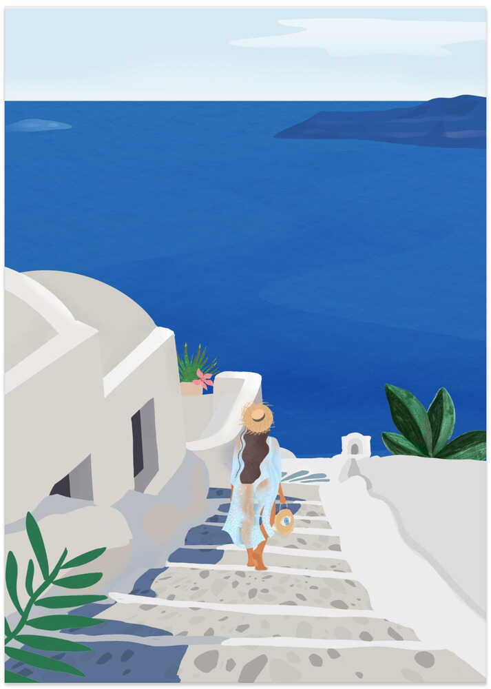 Into the Blue - Art Print by Petra Lizde