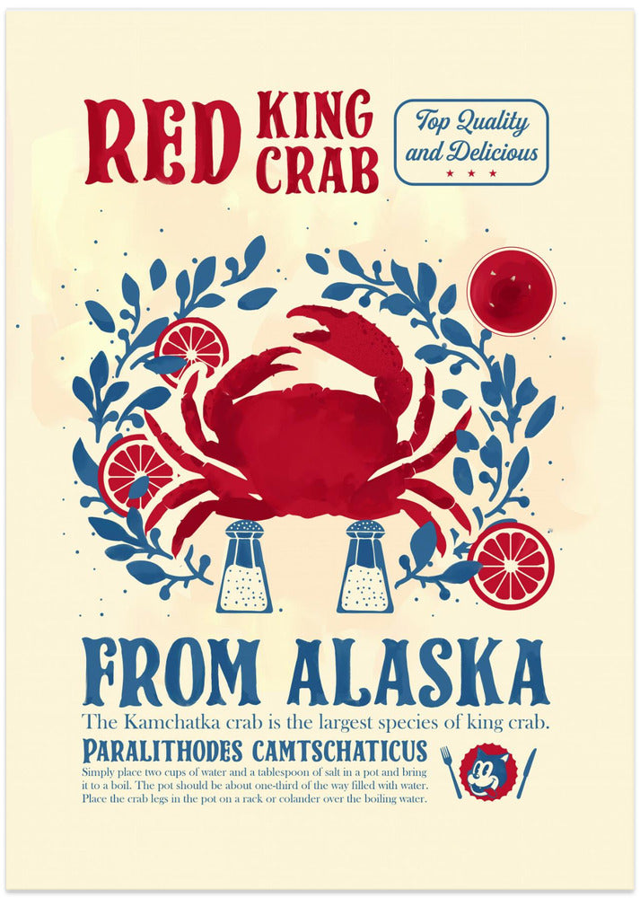 Crab kitchen print - Art Print by Dion Gem