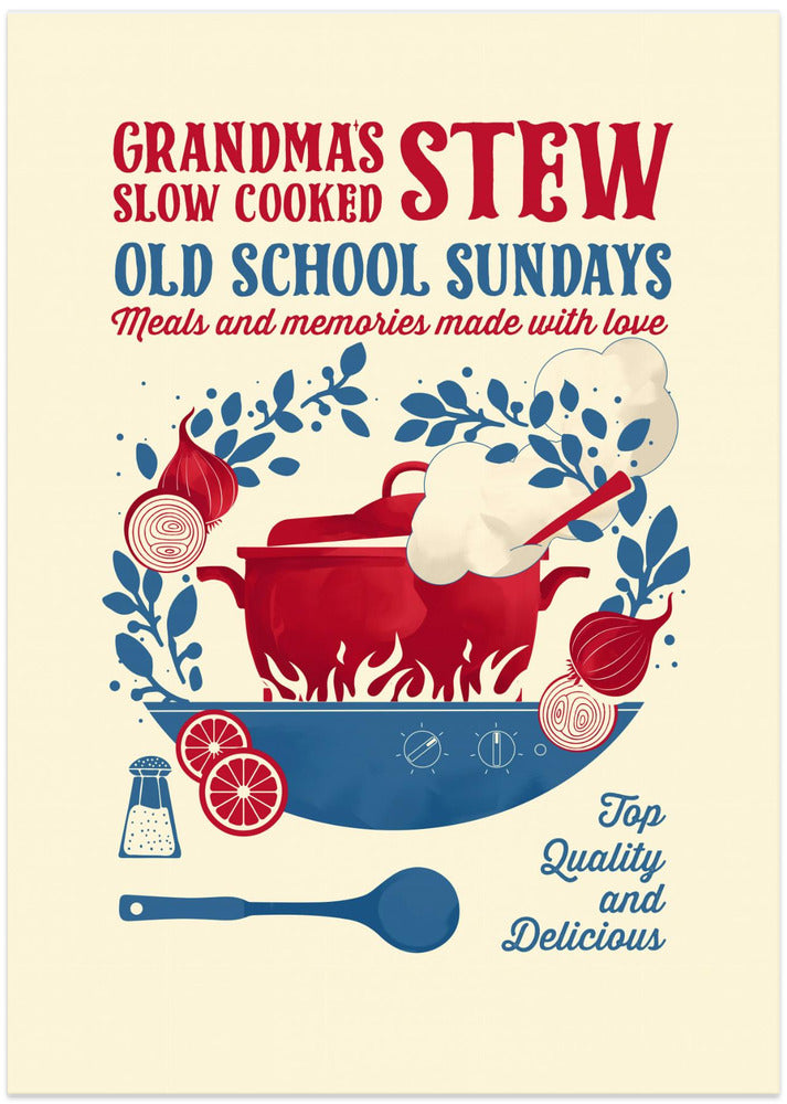 Grandmas Stew kitchen print - Art Print by Dion Gem