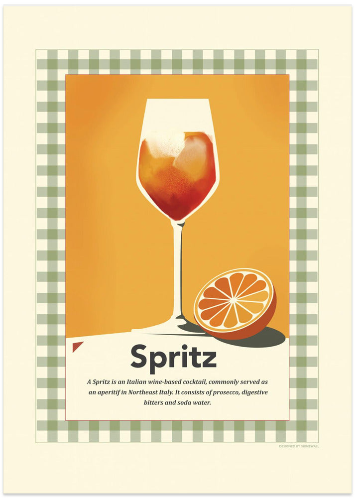Spritz retro print - Art Print by Dion Gem