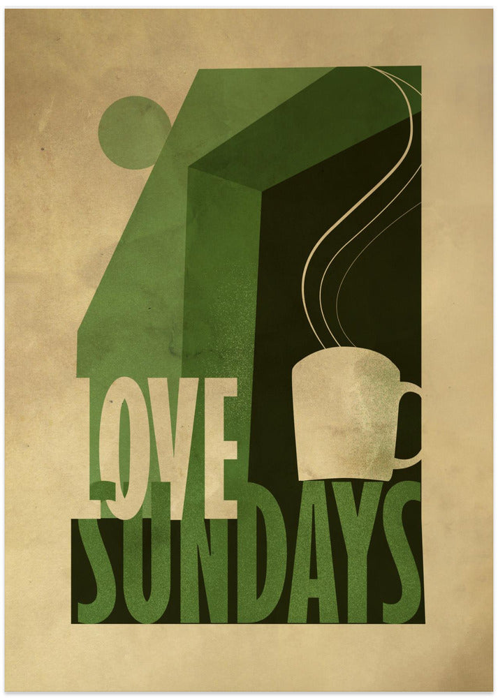 Love Sunday print - Art Print by Dion Gem