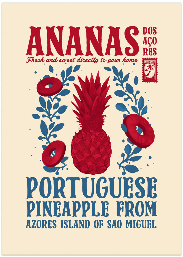 Pineapple kitchen print - Art Print by Dion Gem