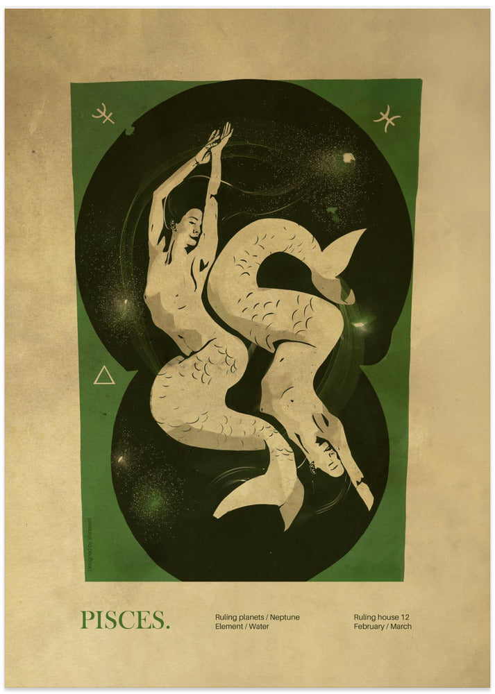 Pisces print - Art Print by Dion Gem