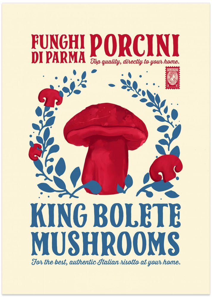Porcini kitchen print - Art Print by Dion Gem