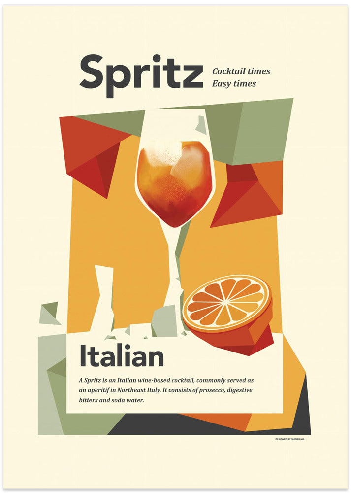 Aperol spritz print - Art Print by Dion Gem