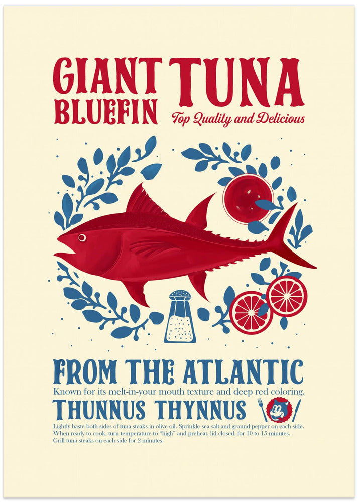 Tuna kitchen print - Art Print by Dion Gem