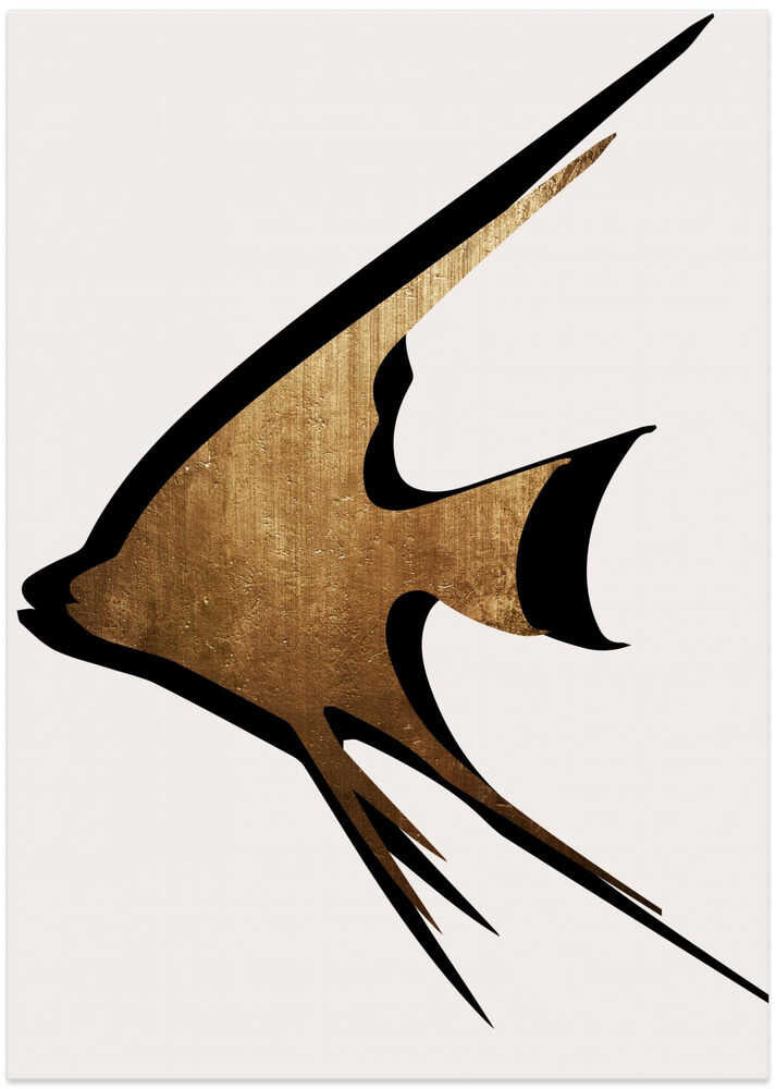 Gold Fish - Art Print by Kubistika