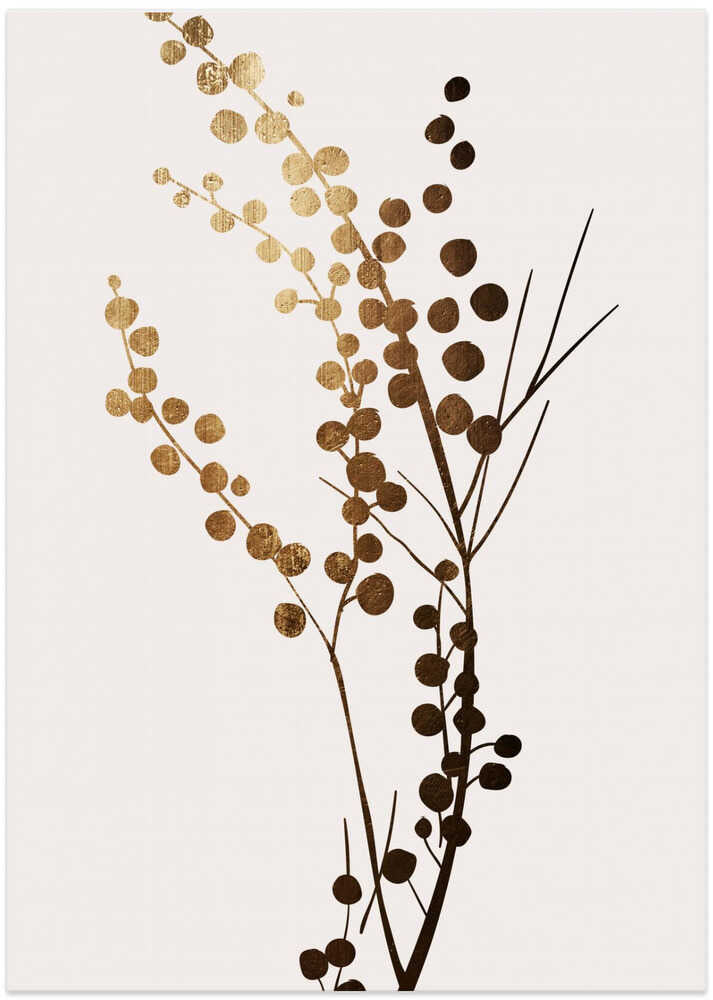 Golden Brench  1 - Art Print by Kubistika