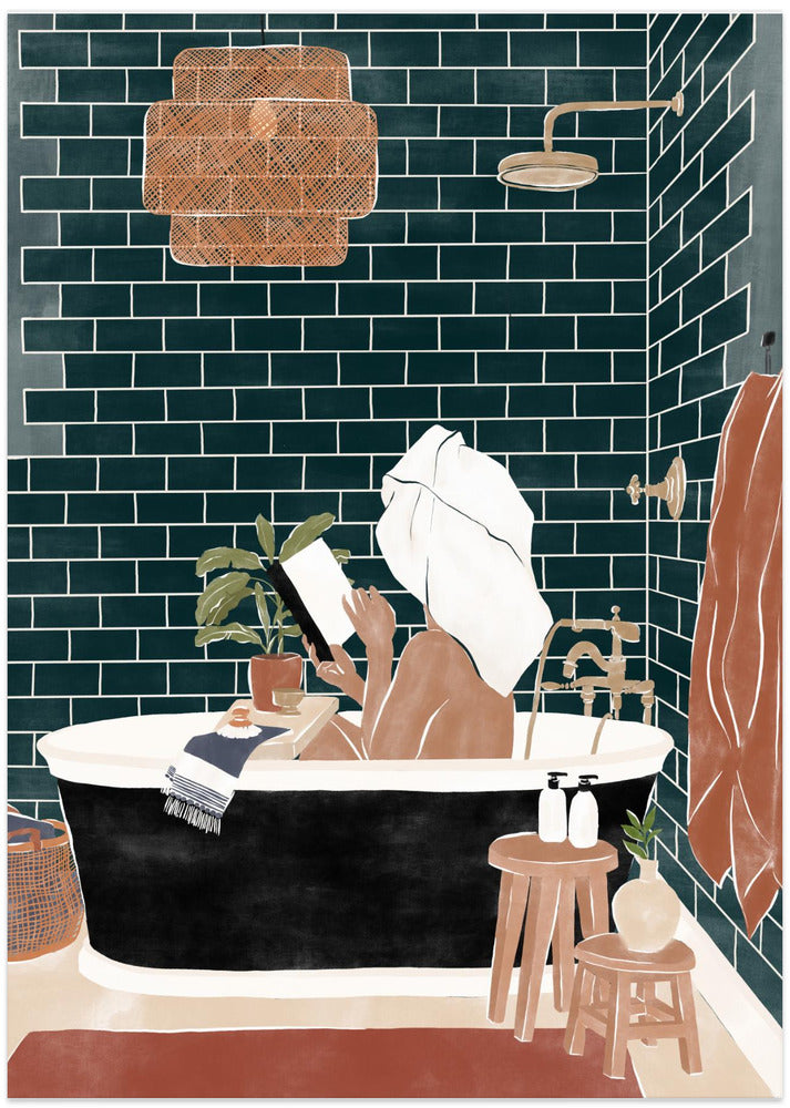 Bathroom Babe - Art Print by Ivy Green Illustrations