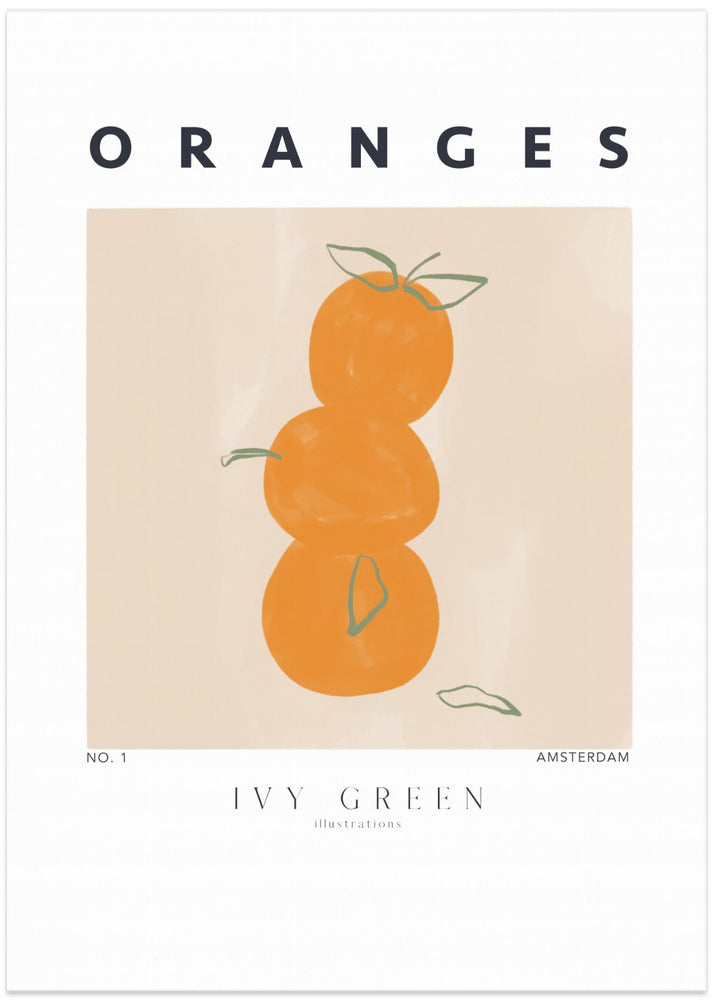 Oranges - Art Print by Ivy Green Illustrations