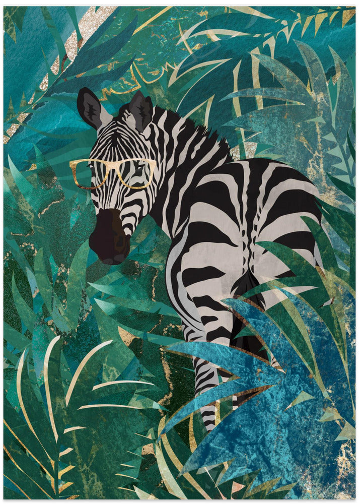 Zebra in the jungle 2 - Art Print by Sarah Manovski
