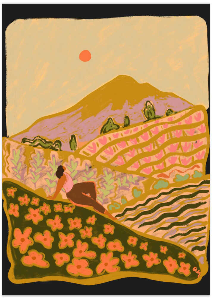 Field Of Flowers - Art Print by Arty Guava