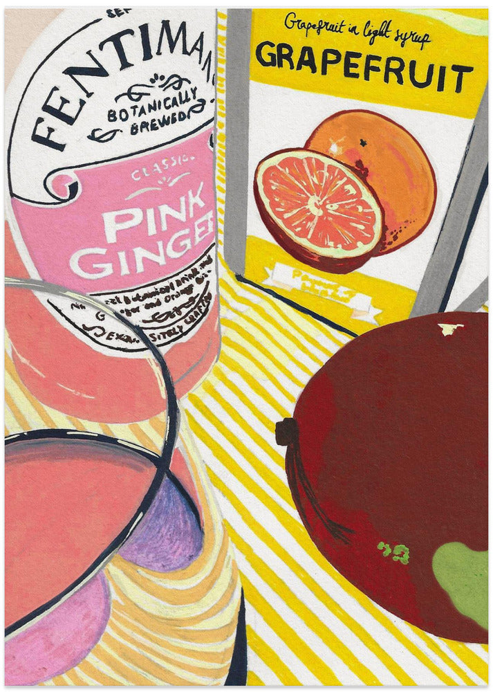 Fentimans Pink Ginger - Art Print by Studio Mandariini