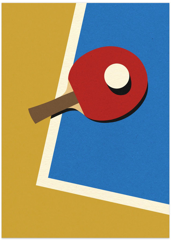 Table Tennis Team Red - Art Print by Rosi Feist