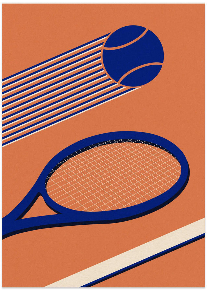 Tennis 80s - Art Print by Rosi Feist