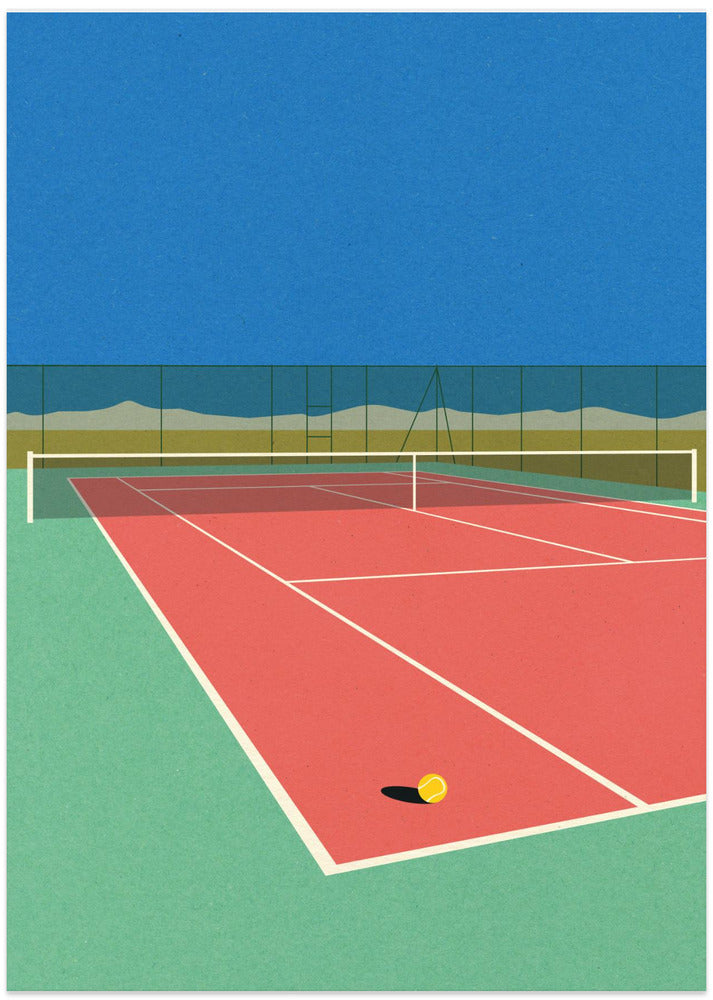 Tennis Court In the Desert - Art Print by Rosi Feist