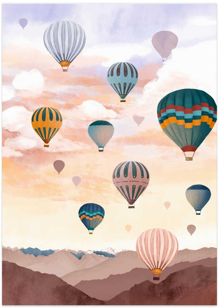 Airballoon Sky - Art Print by Goed Blauw