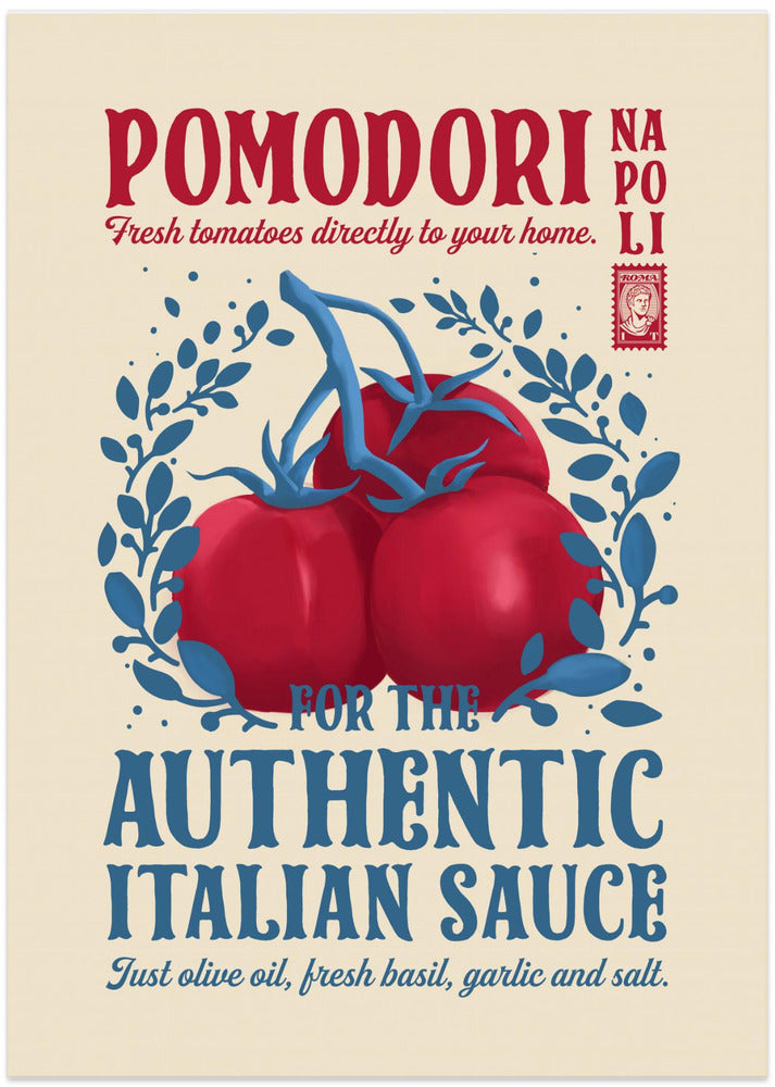 Pomodori Kitchen print - Art Print by Dion Gem
