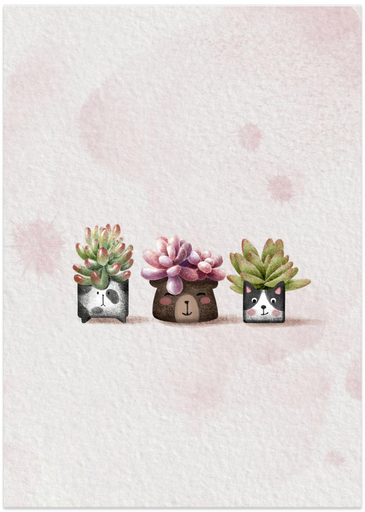 Cute Succulents - Art Print by Xuan Thai