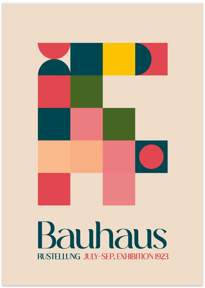 Bauhaus Geometry - Art Print by Emel Tunaboylu Exhibition Poster