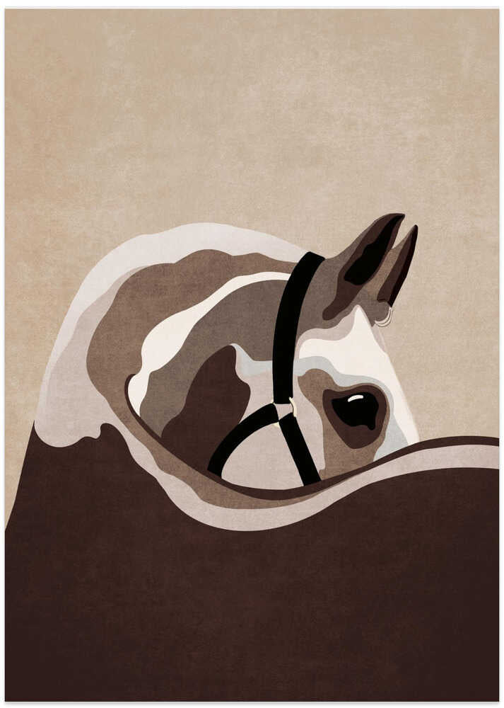 Majestic Equine Gaze - Art Print by Emel Tunaboylu