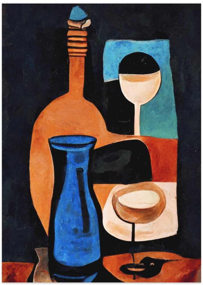 Still Life With Wine - Art Print by Treechild