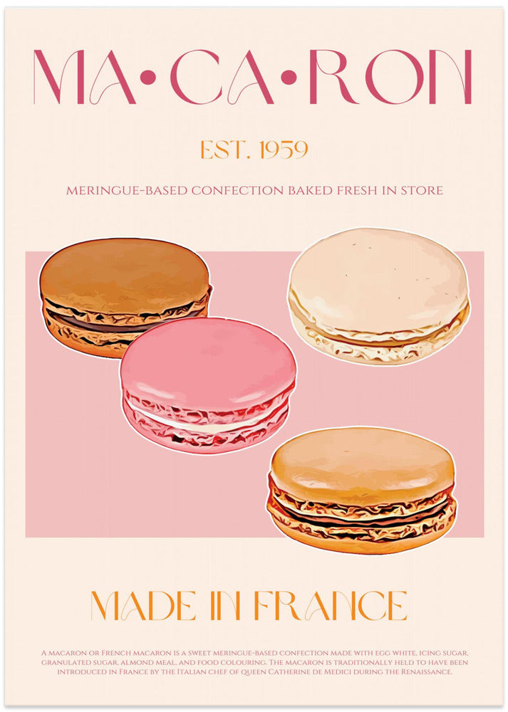 French Macaron Delight - Art Print by Nazma Khokhar