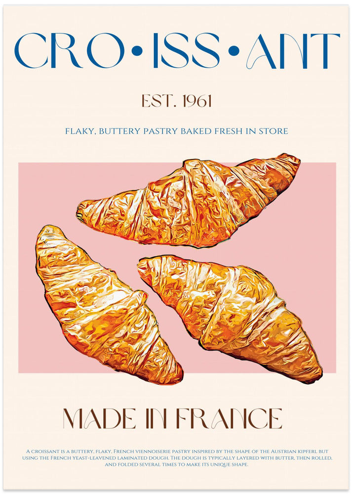Flaky French Delight - Art Print by Nazma Khokhar
