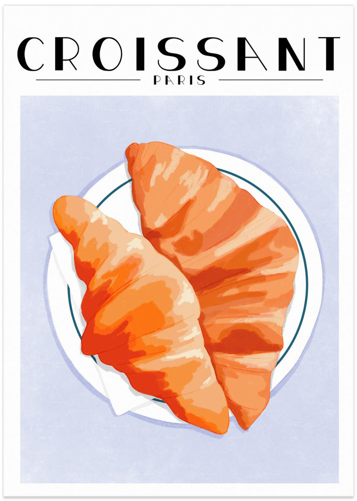 Croissant - Paris - Art Print by ByKammille