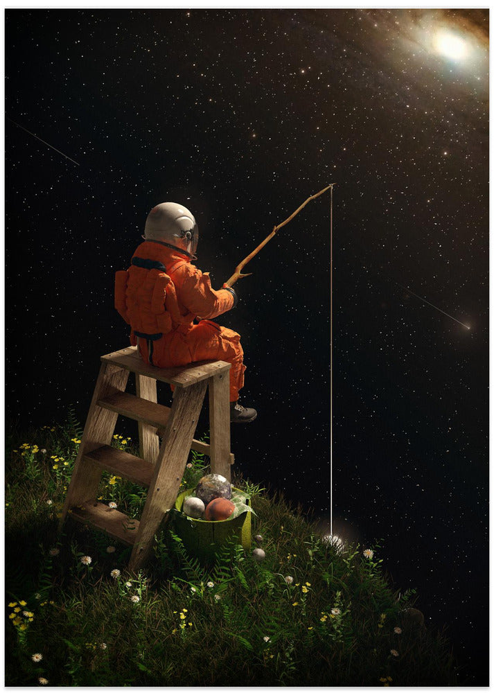 Star Fishing - Art Print by Nicebleed