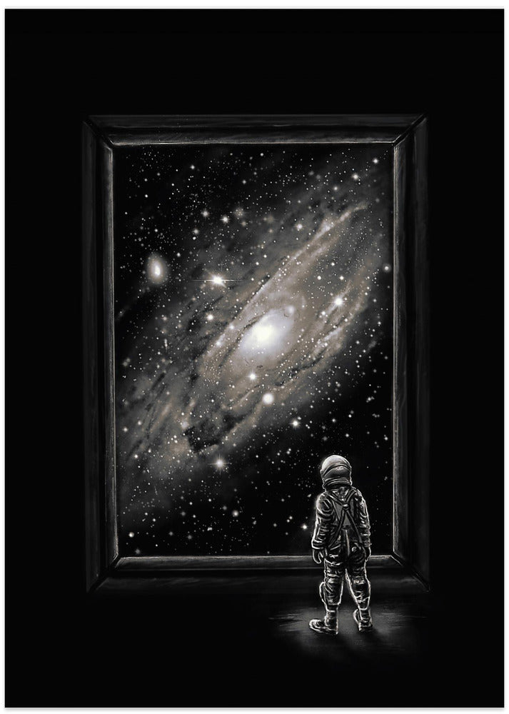 Looking Through a Masterpiece - Art Print by Nicebleed