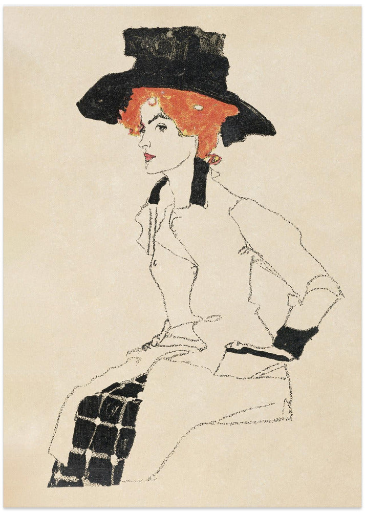 Portrait of a Woman 1910 - Art Print by EGON SCHIELE