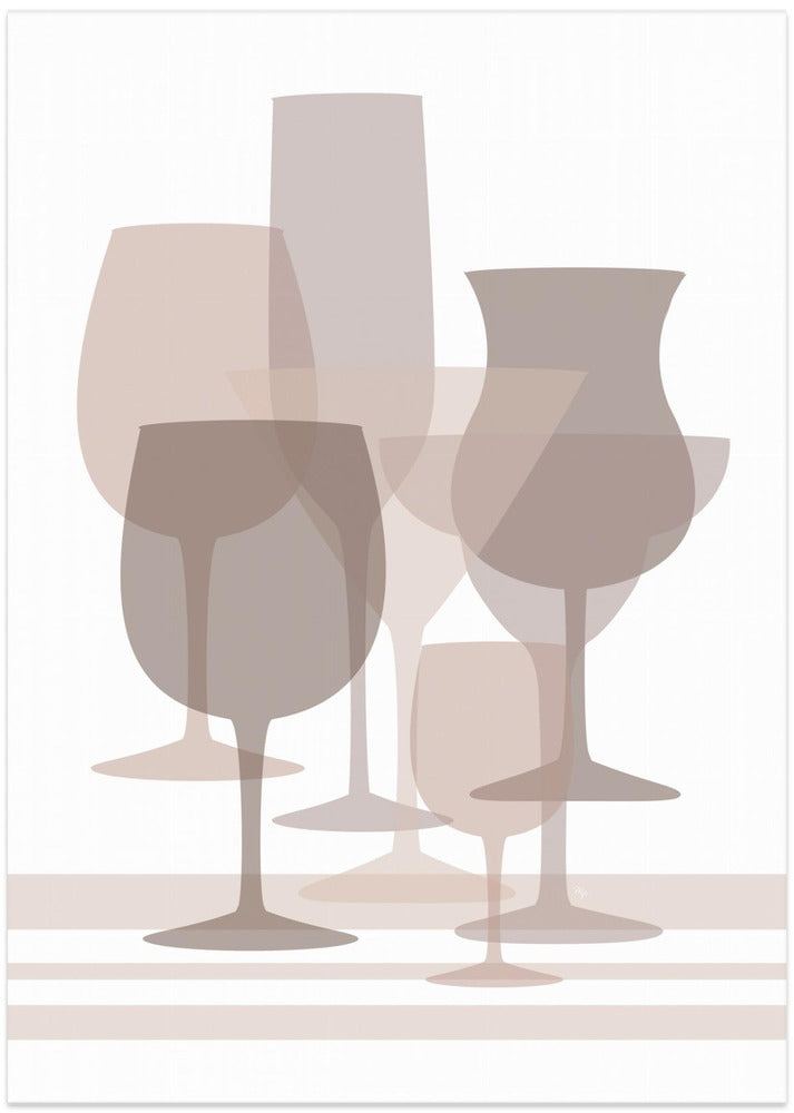 Layered Glass Harmony - Art Print by Martina