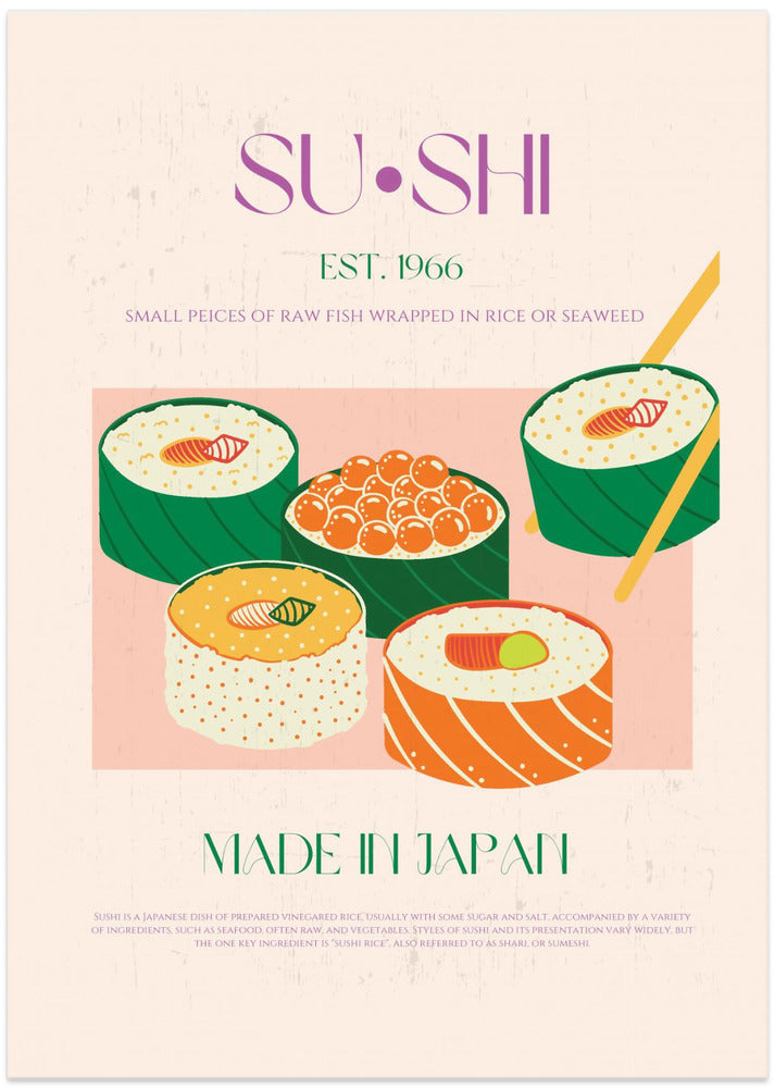 Sushi Delight - Art Print by Nazma Khokhar