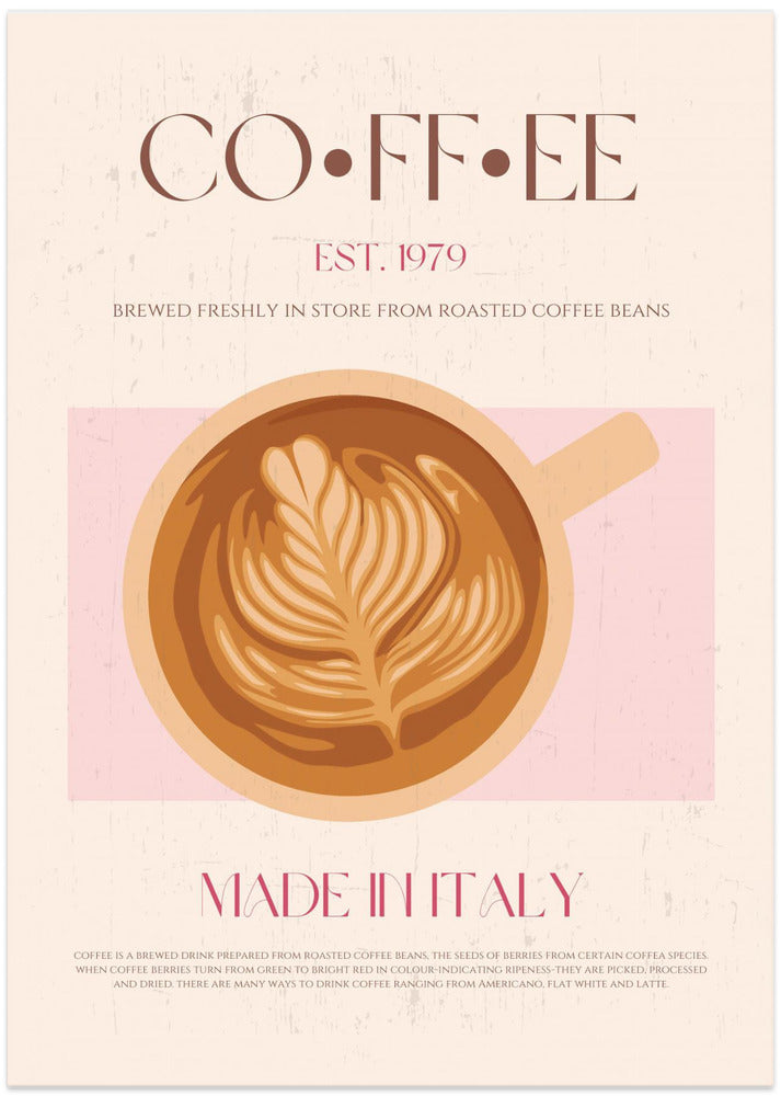 Italian Coffee - Art Print by Nazma Khokhar