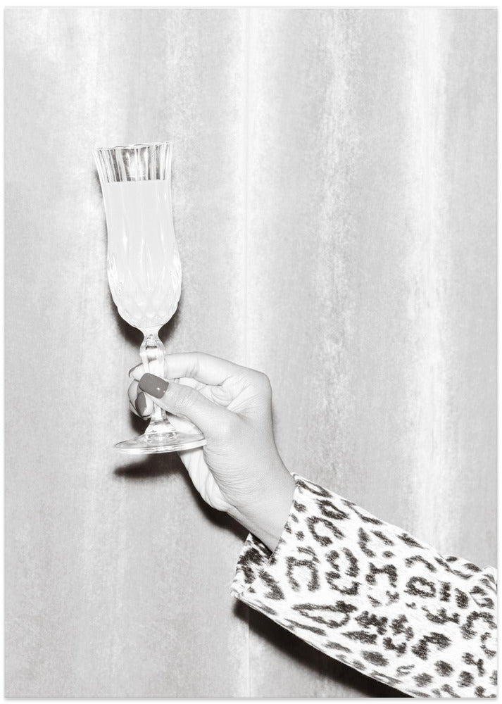 Hands Glass Black and White - Art Print by Pictufy Studio III