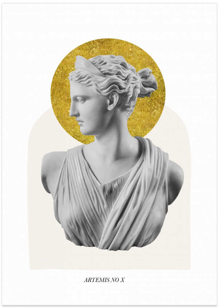 Gold Artemis Goddess - Art Print by Talitha McQueen