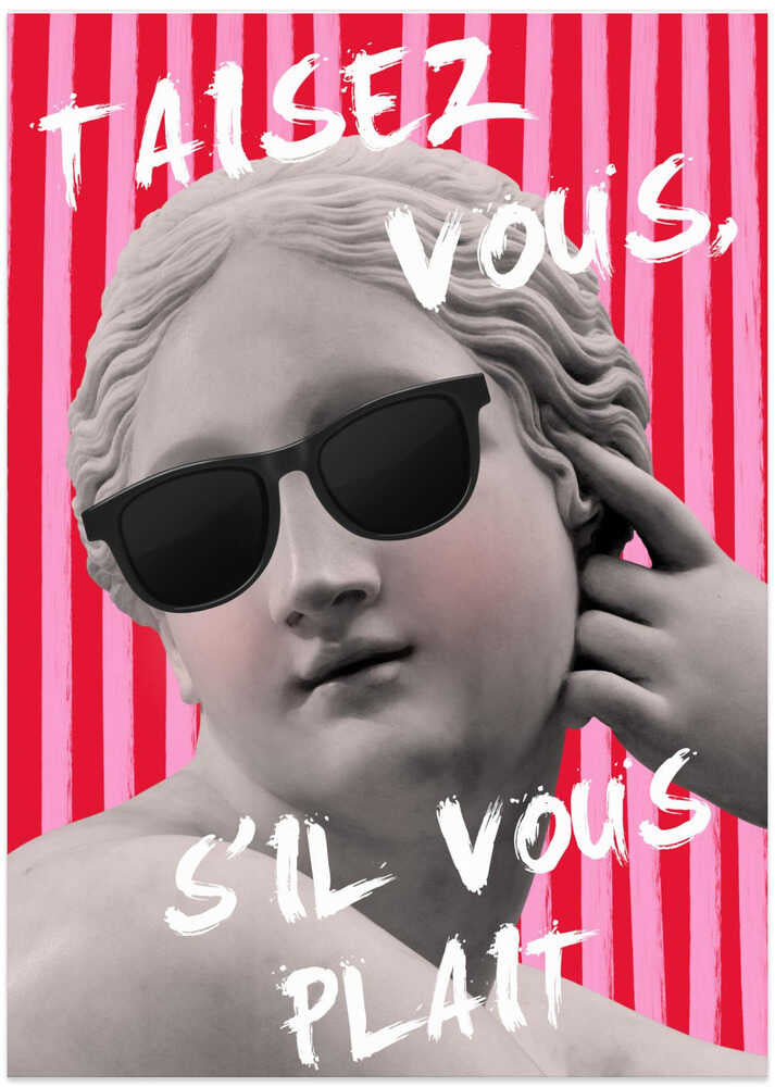 Pink and Red Striped Venus - Art Print by Talitha McQueen